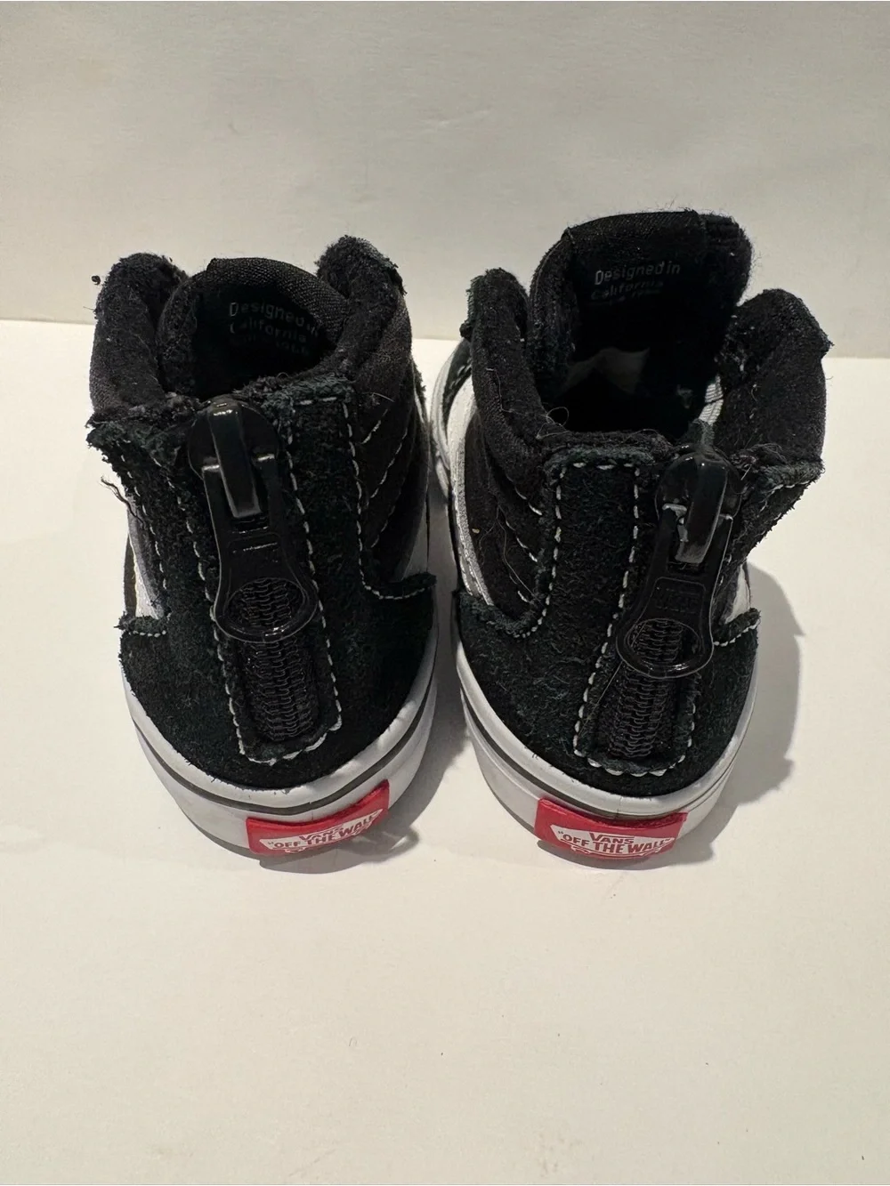 Vans Toddler Size 5.0 Black and White High-Top Sneakers